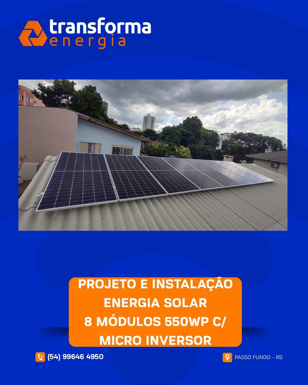 Projeto e instalação de energia solar com microinversor